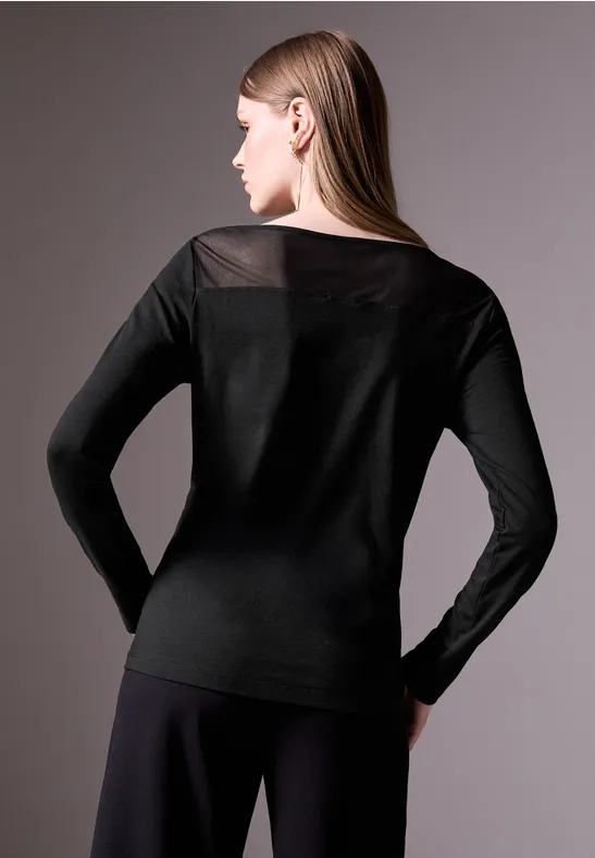 Shirt mit Mesh-Detail