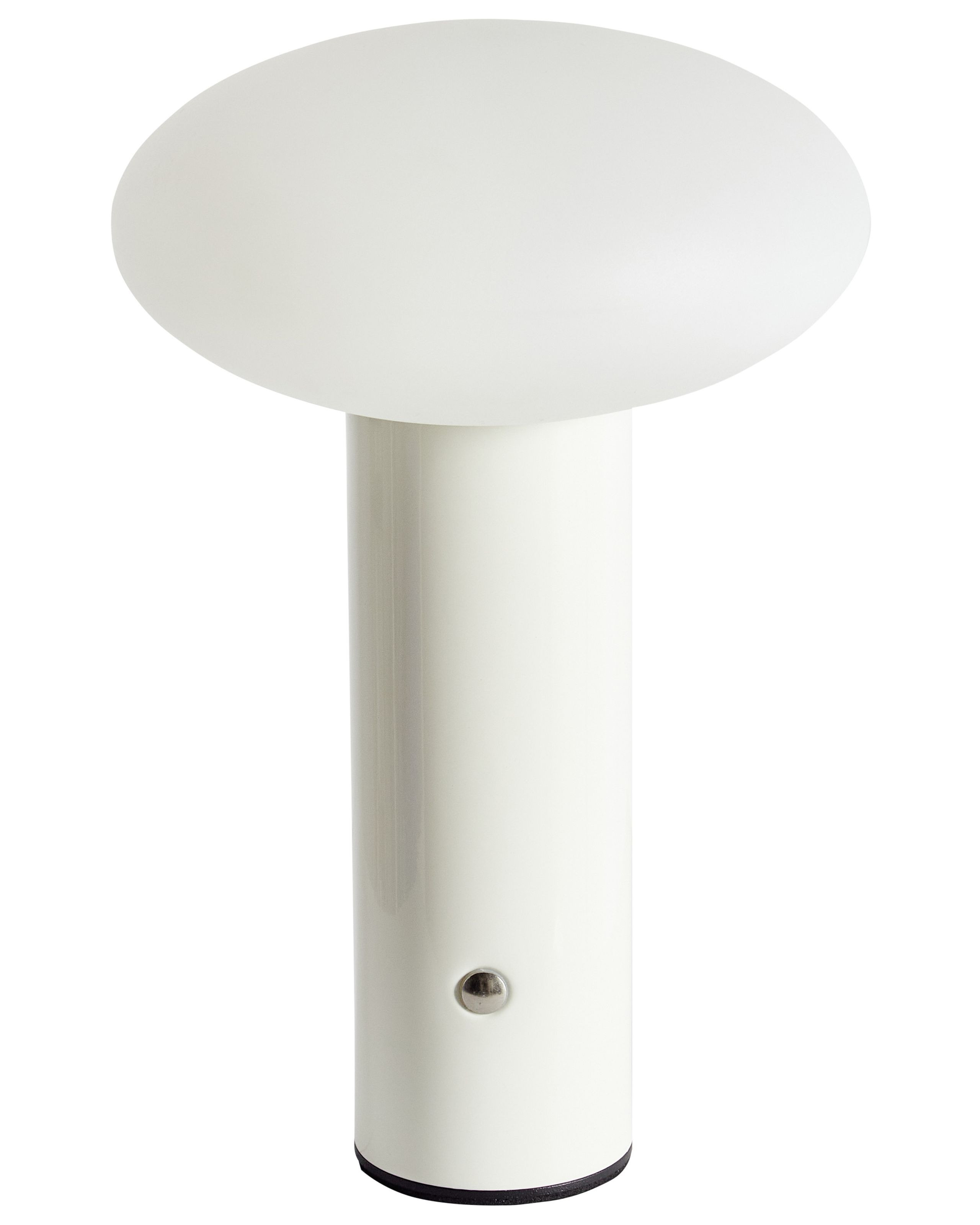 Nowoczesna lampa stołowa LED metalowa biała