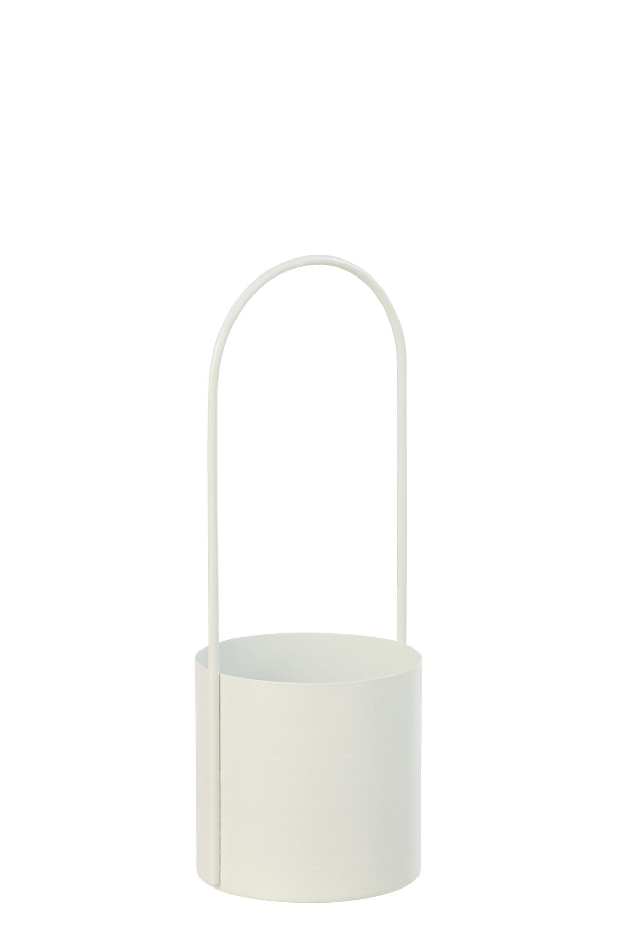 J-Line bloempot - ijzer - wit - medium