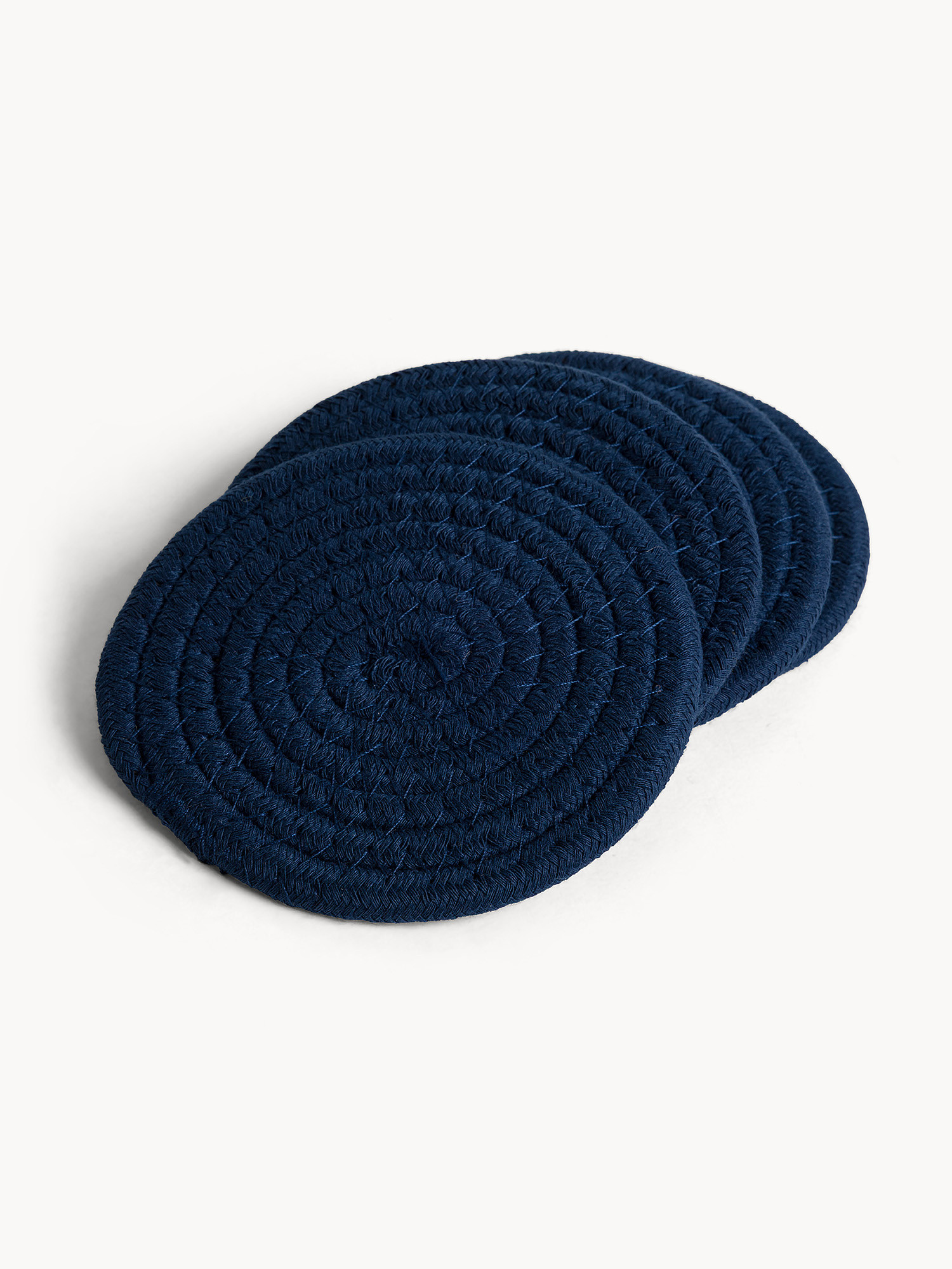 Set di 4 sottobicchieri in tessuto intrecciato