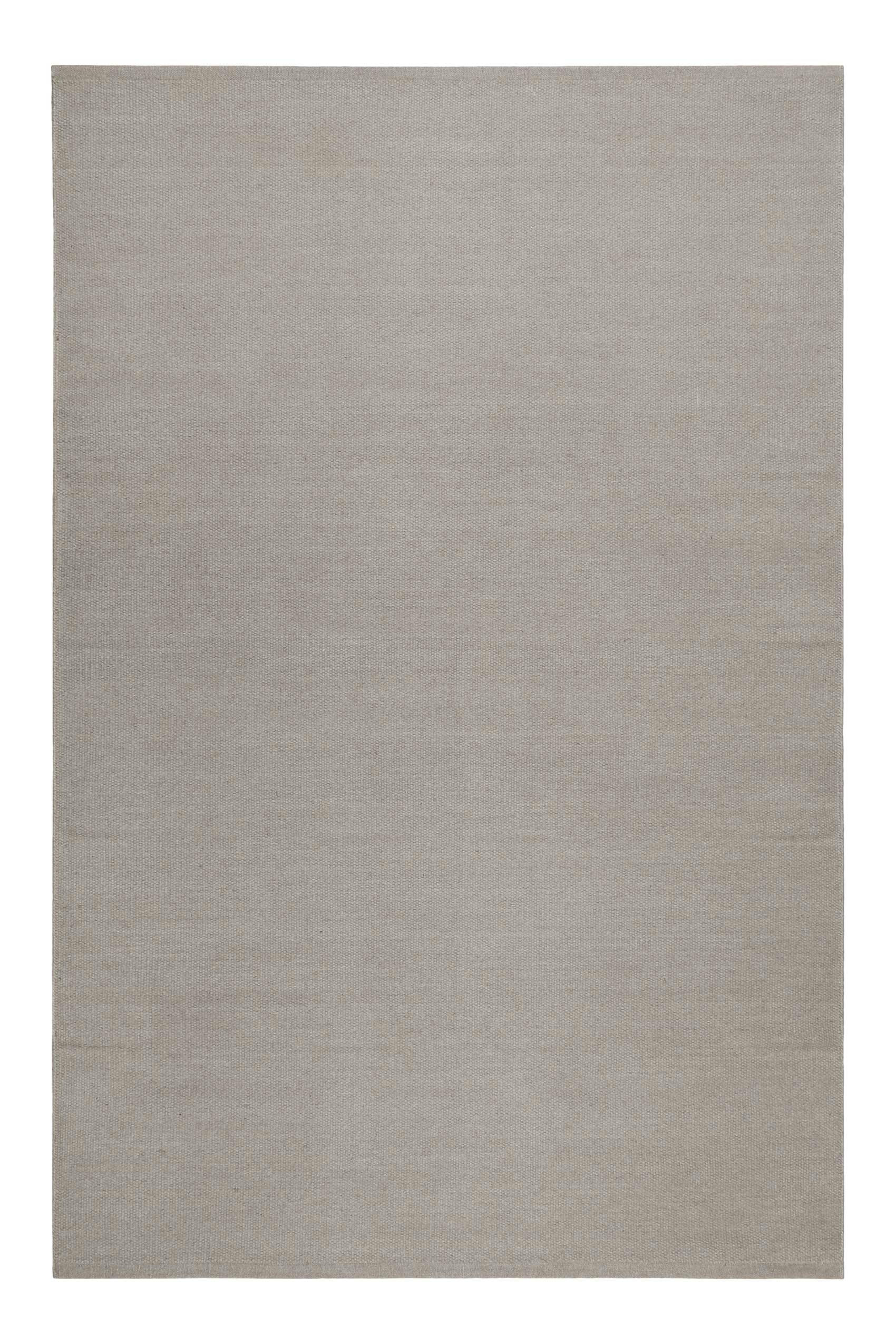 MAYA KELIM - Tapis tissé main pure laine vierge gris beige 130x190