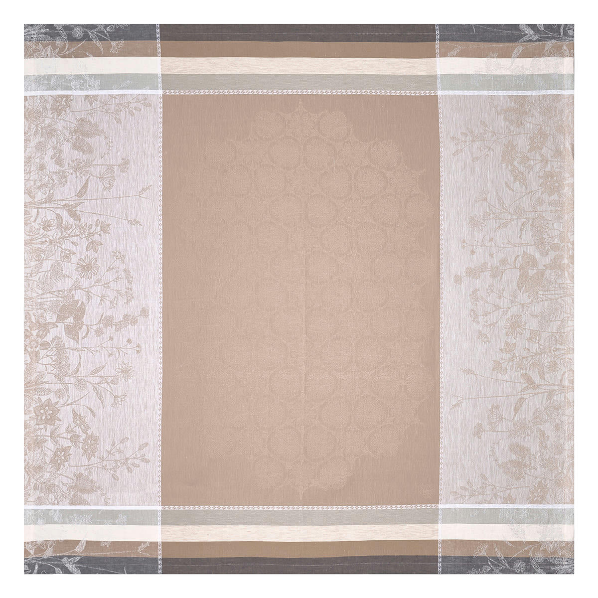 INSTANT BUCOLIQUE - Nappe en lin chaton 120 x 120