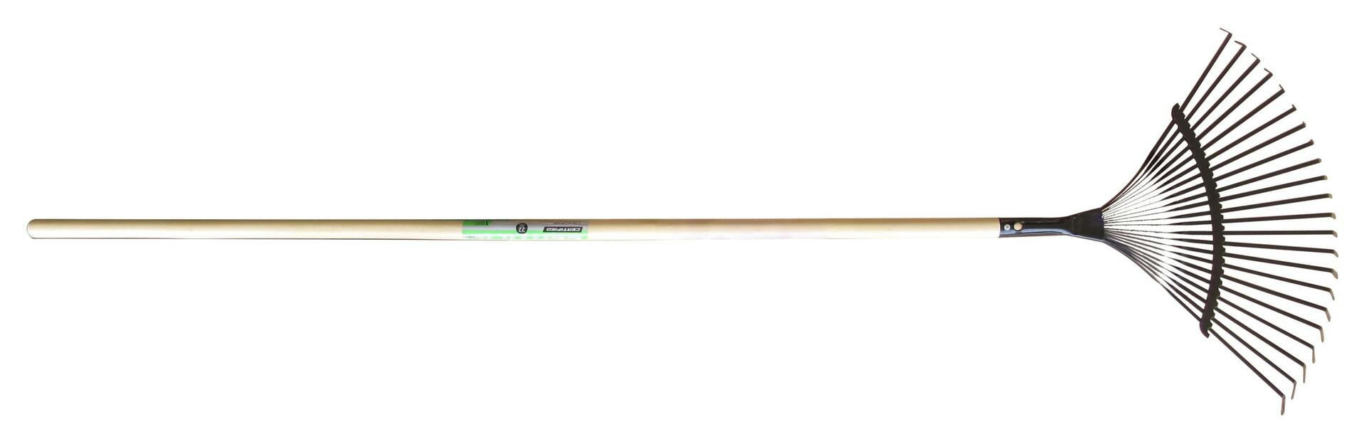 Garden Club 16-in Wide Metal 22-Tine Leaf Rake, 48-in Hardwood Shaft