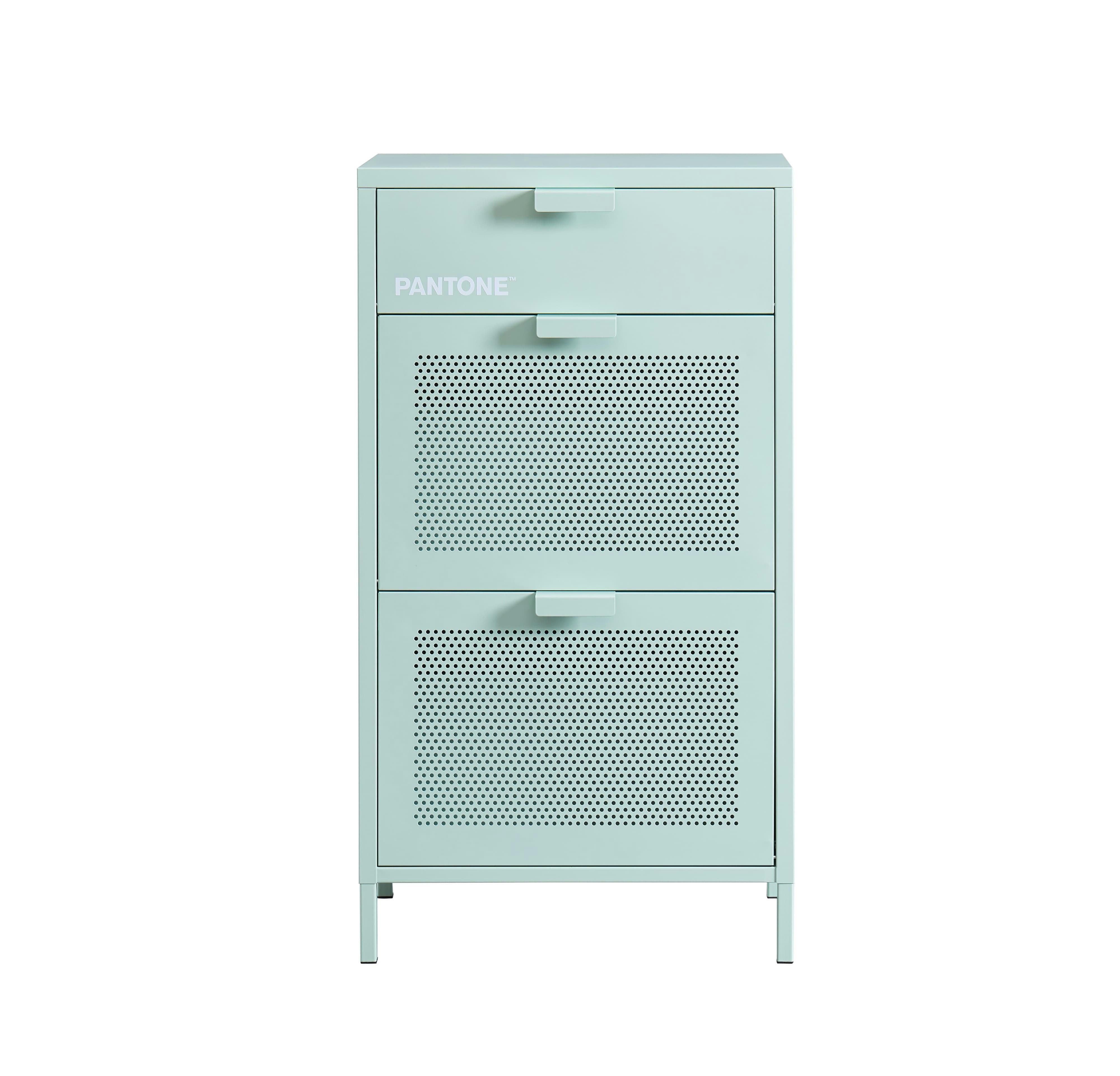 PANTONE - Meuble à chaussures  métal vert menthe 55cm
