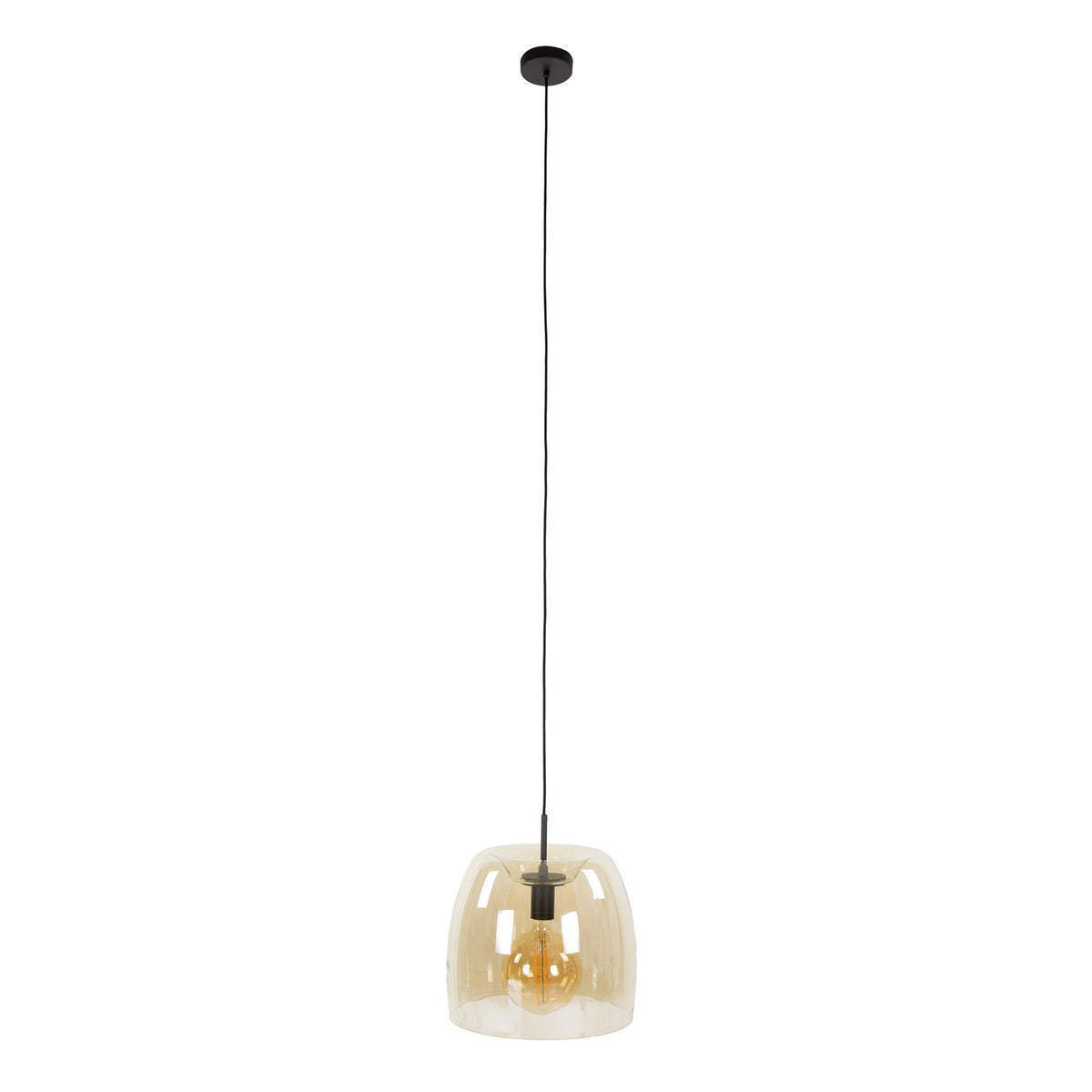 Giga Meubel Hanglamp Drift Glass - Amber Glas - 1-Lichts - 35x35x150cm
