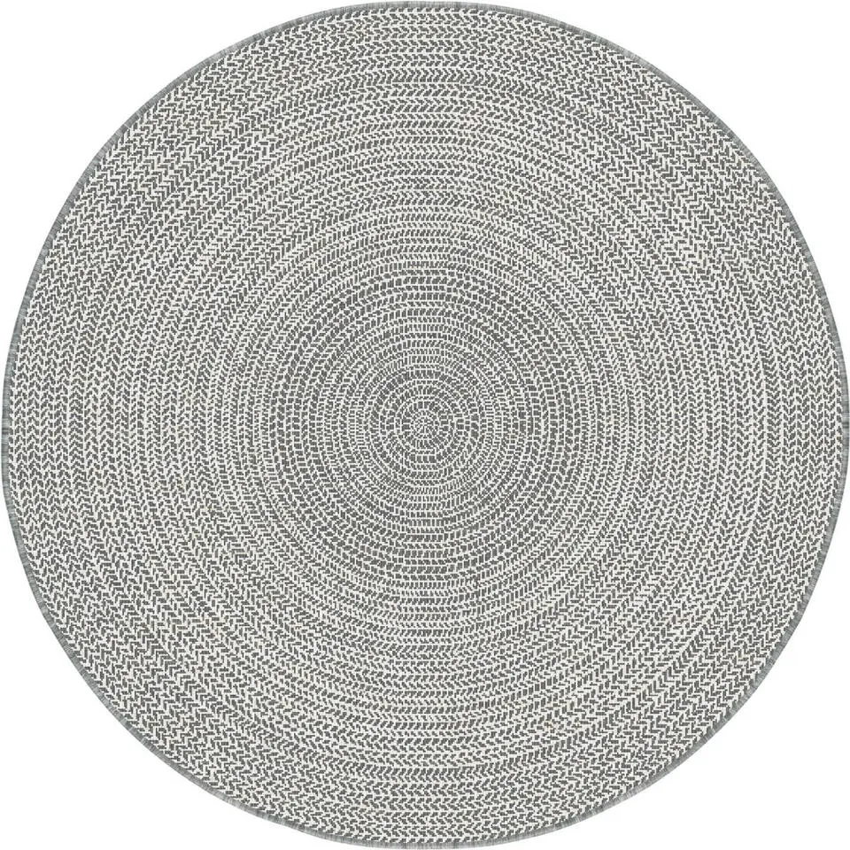 Interieur05 rond buitenkleed grijs Solid - 240 x 240 cm