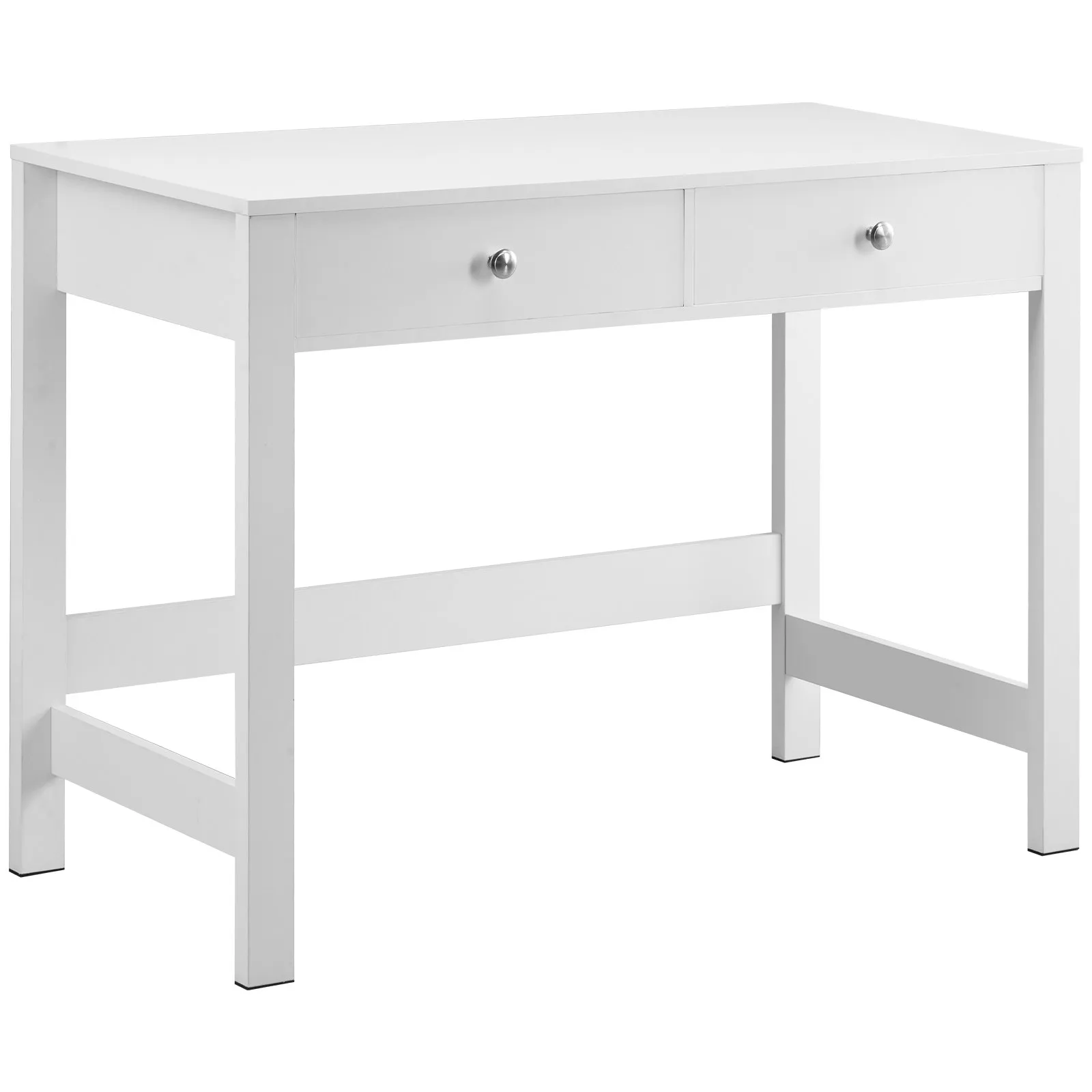 Biurko dziecięce z szufladami 100x48 cm proste do pokoju białe