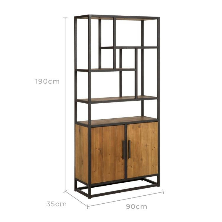 RAFFI - Etagère en bois de cèdre recyclé et métal