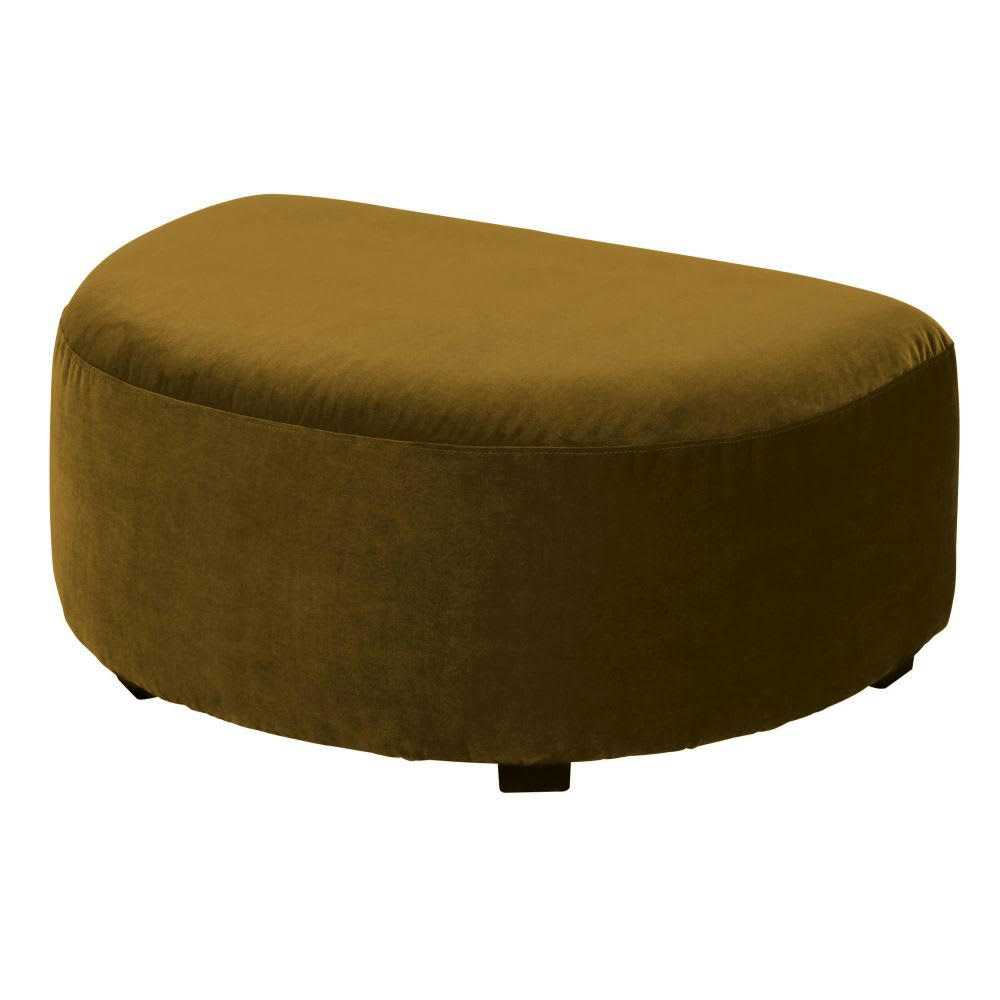 Virgile - Pouf pour canapé modulable en velours coloris bronze