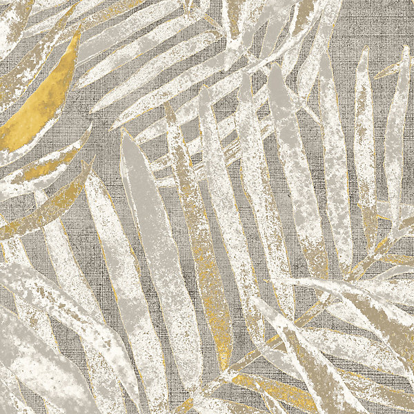 Papier peint Vinyle Intissé GoodHome Perod beige et jaune