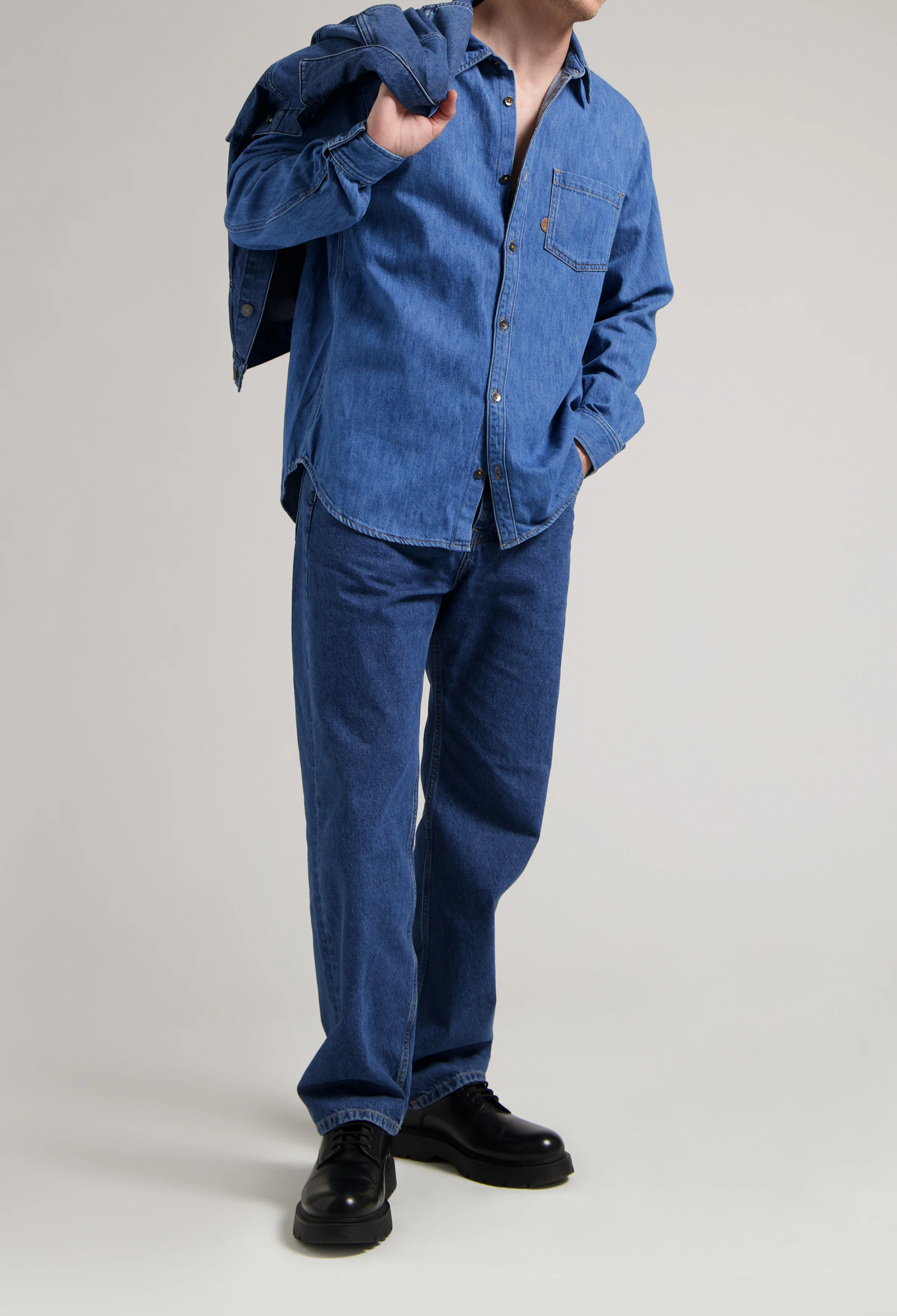 Chris Denim Shirt - Medium Stone - 25