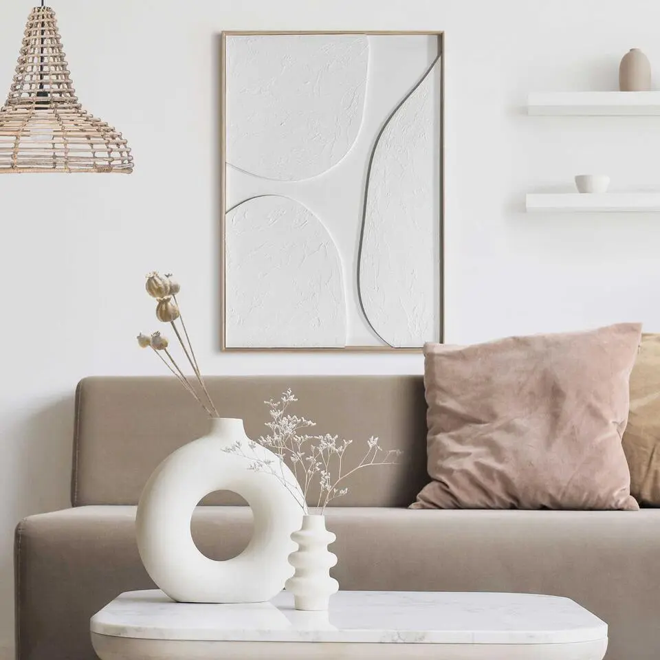 3D Art Connected - 70 x 50 - Wit