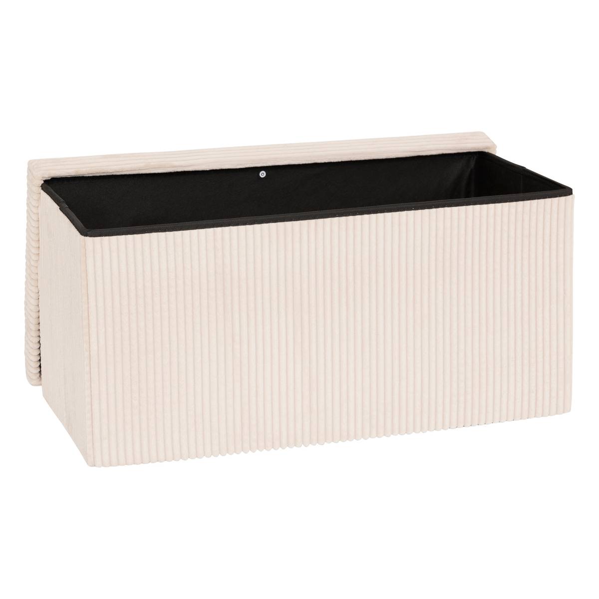 Folding Pouf "Arum" Ivory, 76x38 cm