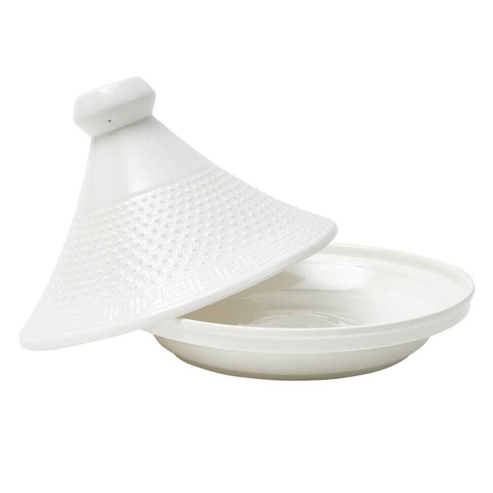 Tajine de présentation céramique blanc Ø25,5xH18cm