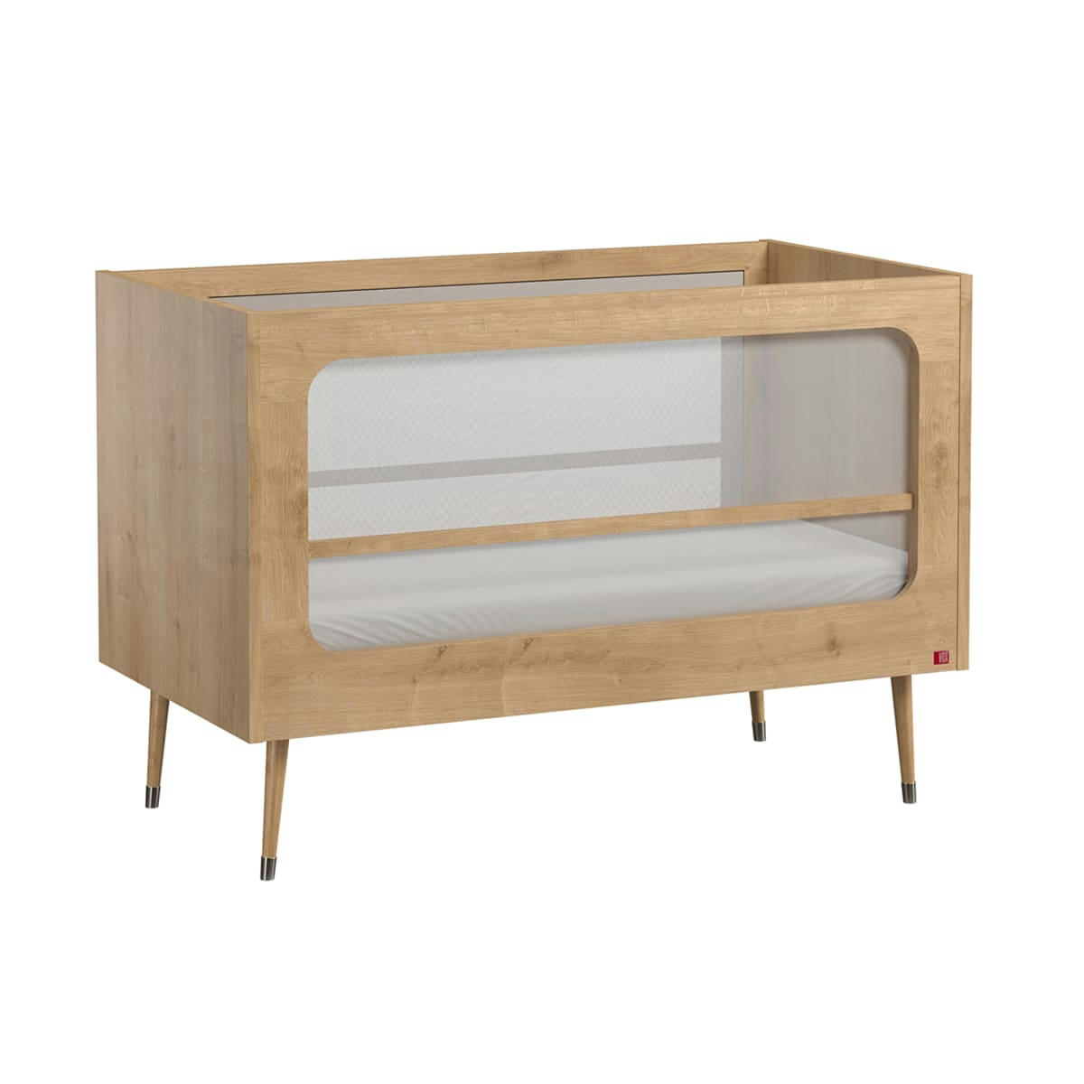 DUO - BOSQUE - Lit bébé 60x120 commode à langer naturel