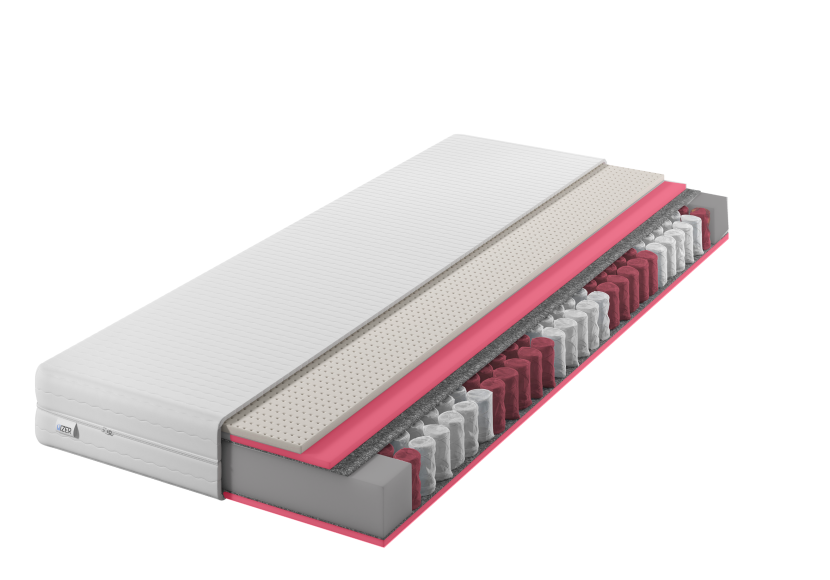 Materac sprężynowy GOLD HR   Lateks 70x200 23cm7-strefH2/H3