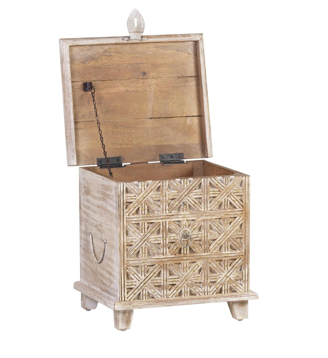 ALHAMBRA - Coffre en bois beige L 40cm