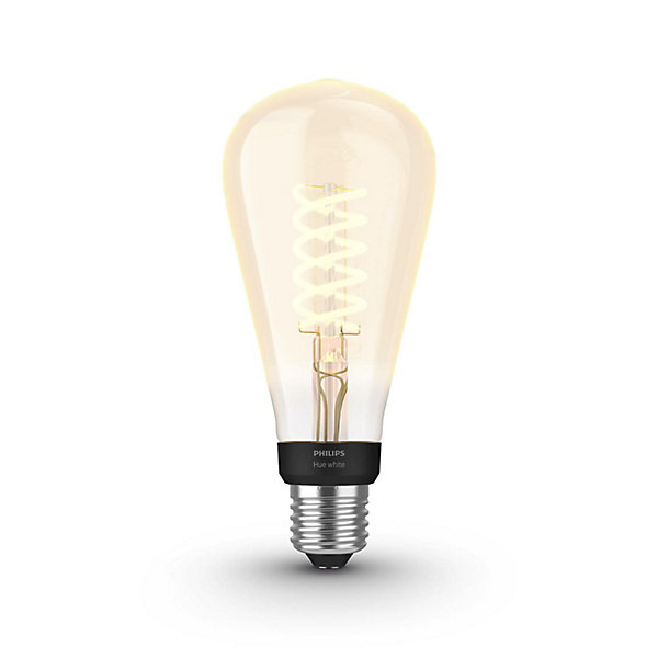 Ampoule LED connectée Philips Hue oblong IP20 E27 550lm 7W blanc chaud