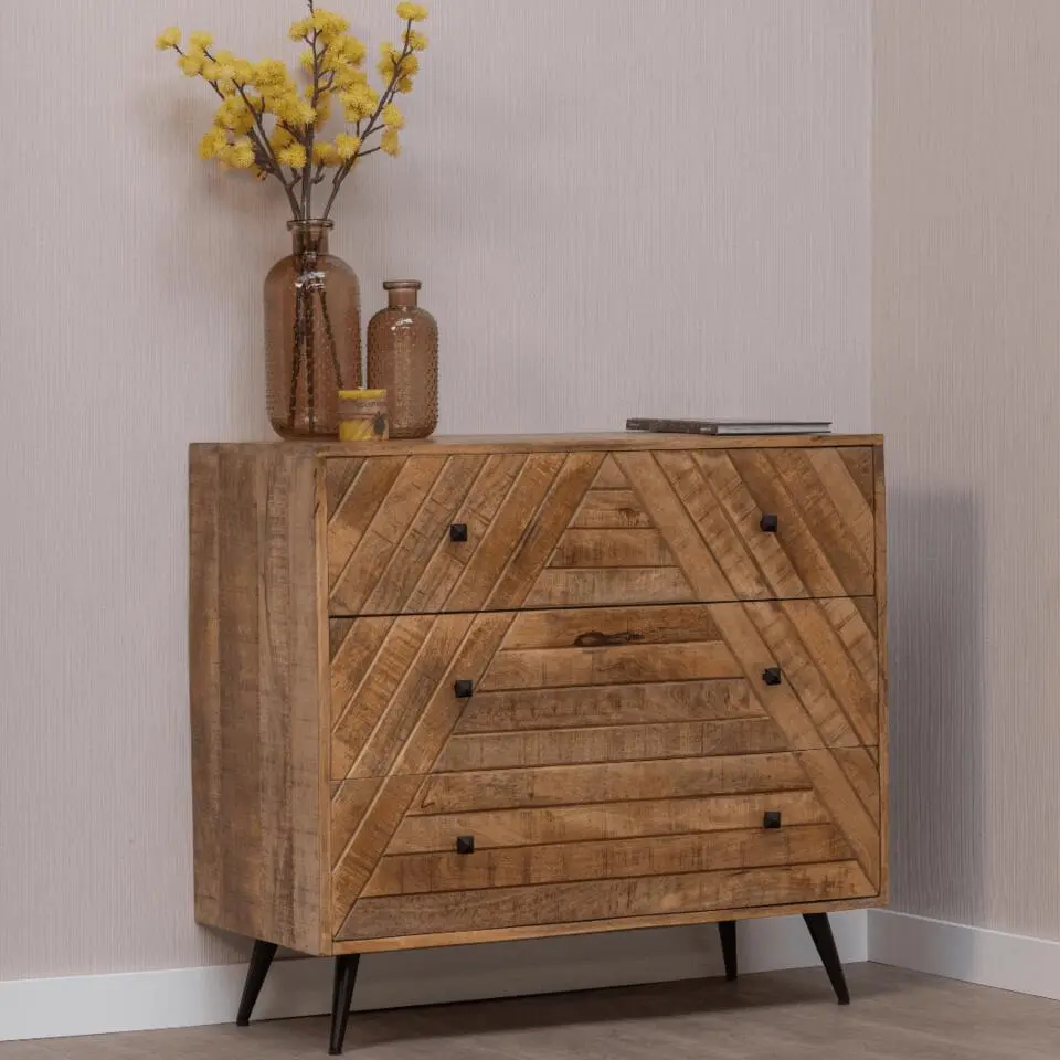 Mangohoutonline - Dressoir Alamo 100cm Rechthoekig - Bruin - Mahom