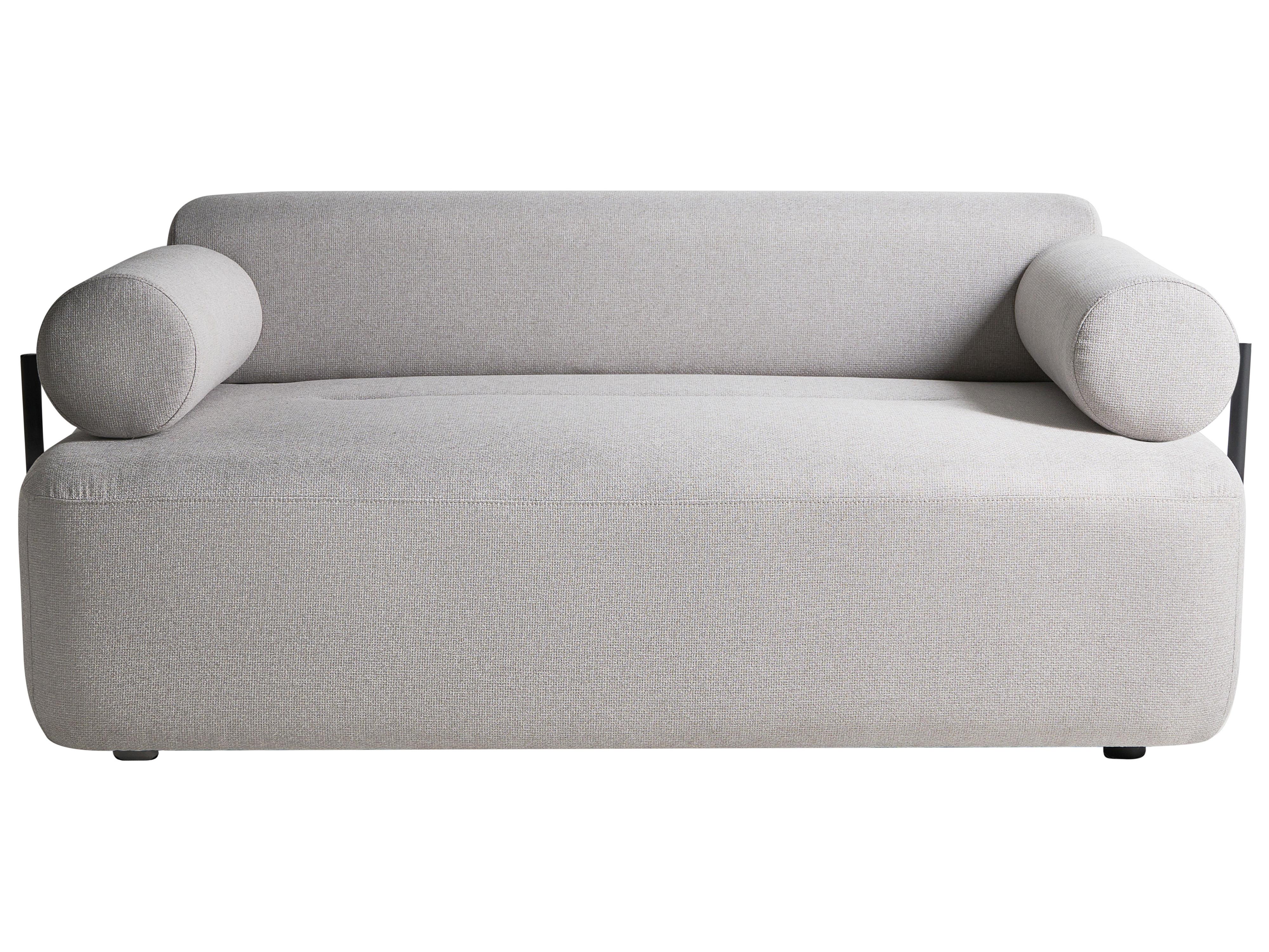 Sofa 2 Seater ELVA Fabric Light Grey