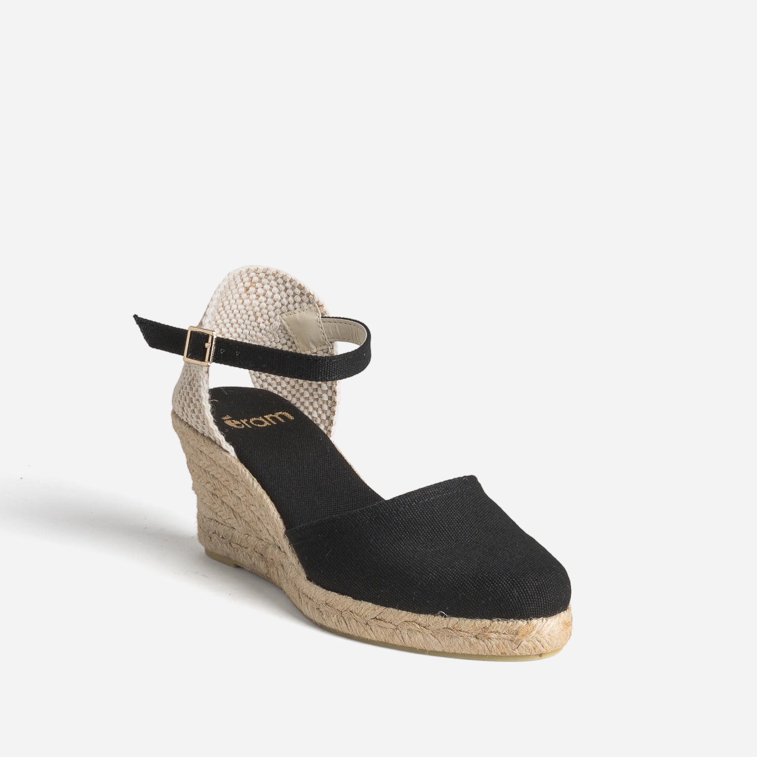 Espadrille compensée en toile