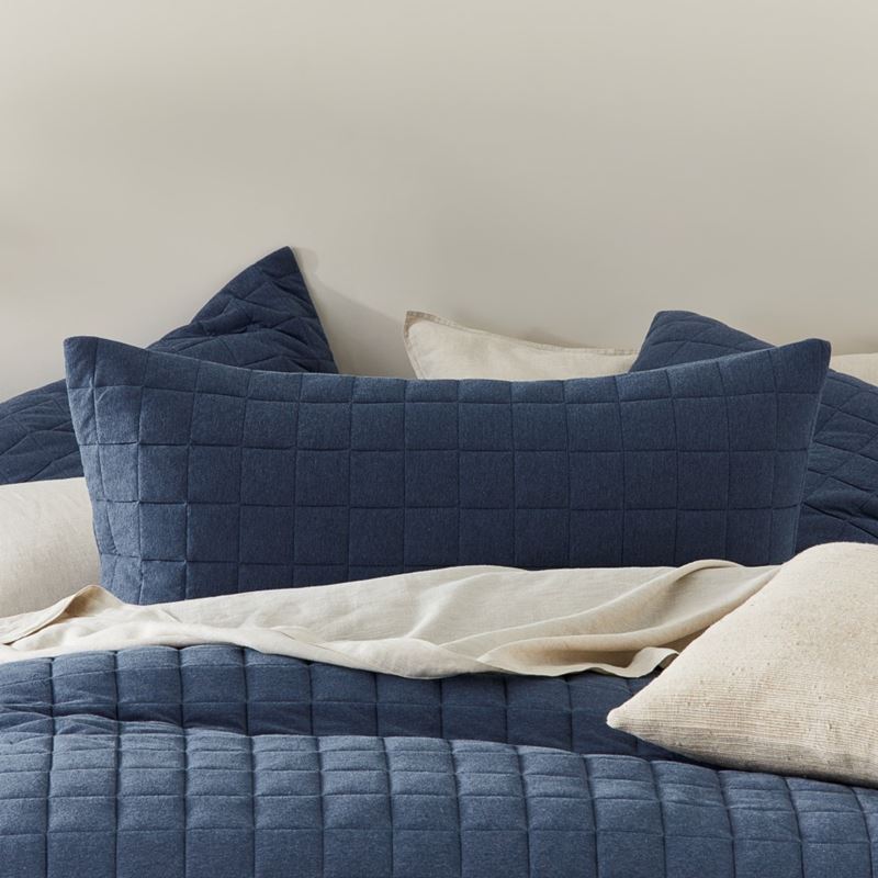 Sorrento Denim Jersey Quilted Pillowcases