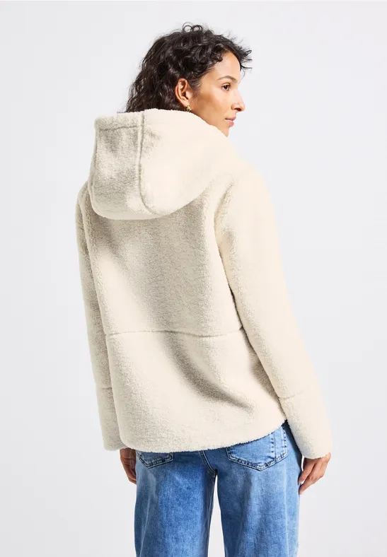 Teddy Jacke mit Kapuze