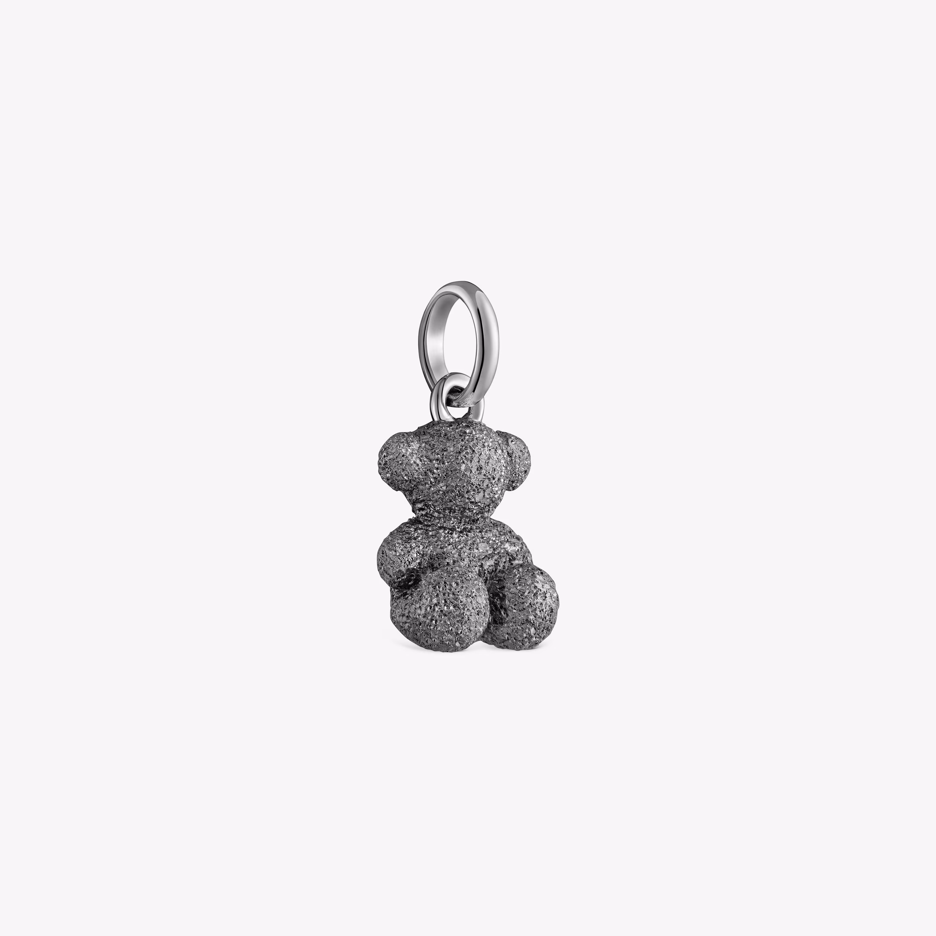Colgante oso de plata dark silver diamantada Bold Bear