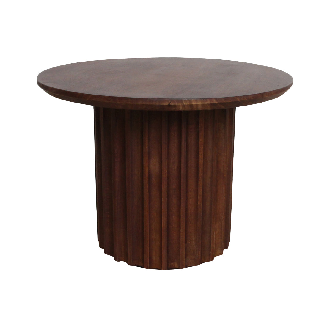Raw Materials bijzettafel Bullnose Reversed Fluted - Ø55 cm - Bruin