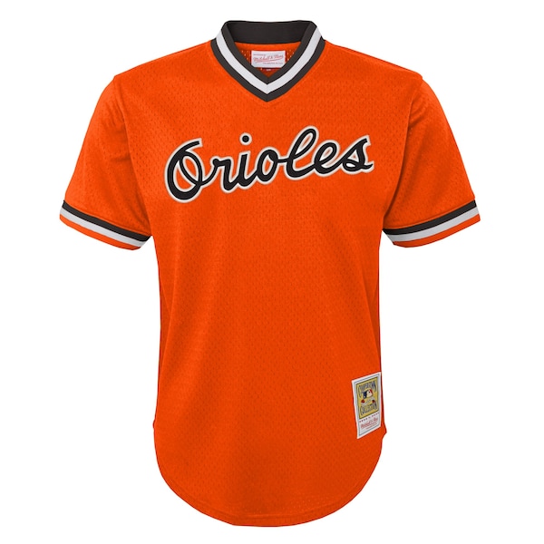 Cal Ripken Jr. Baltimore Orioles Youth Cooperstown Collection Mesh Batting Practice Jersey - Orange