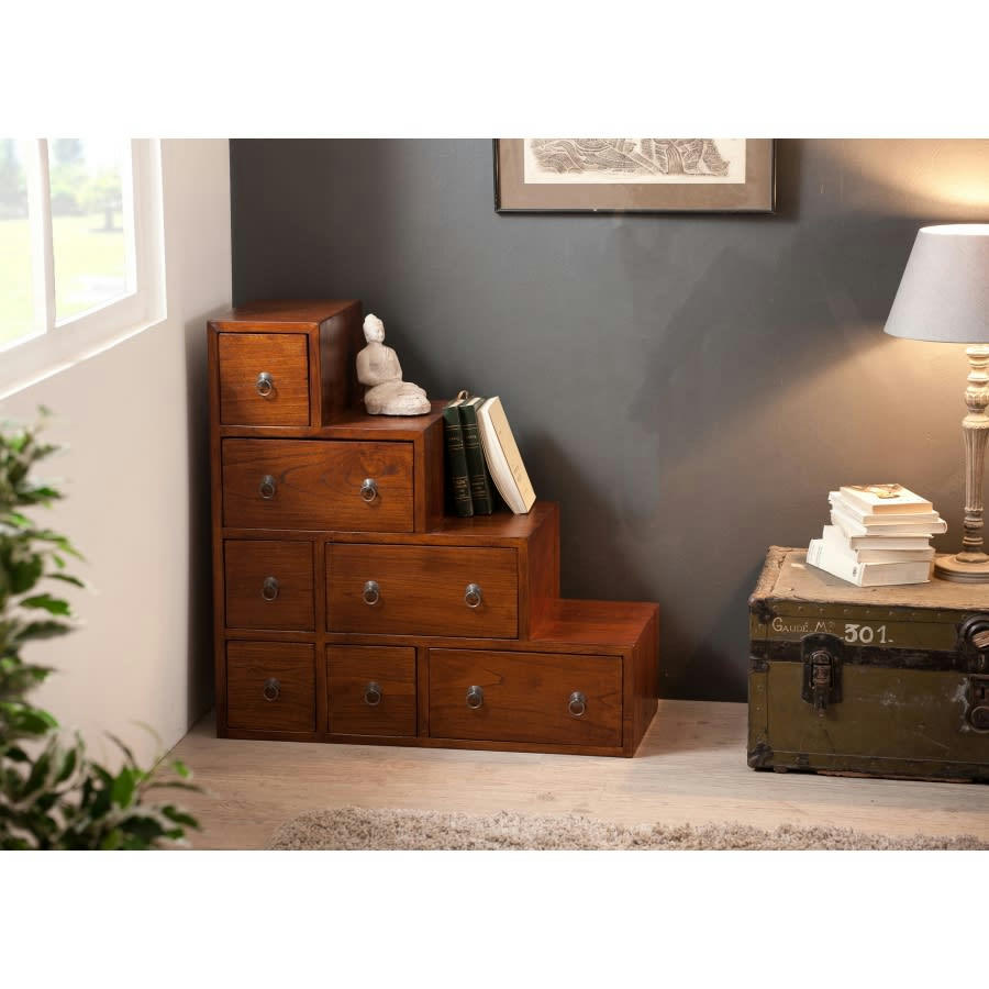 EDEN - Meuble escalier en mindi 76x76cm