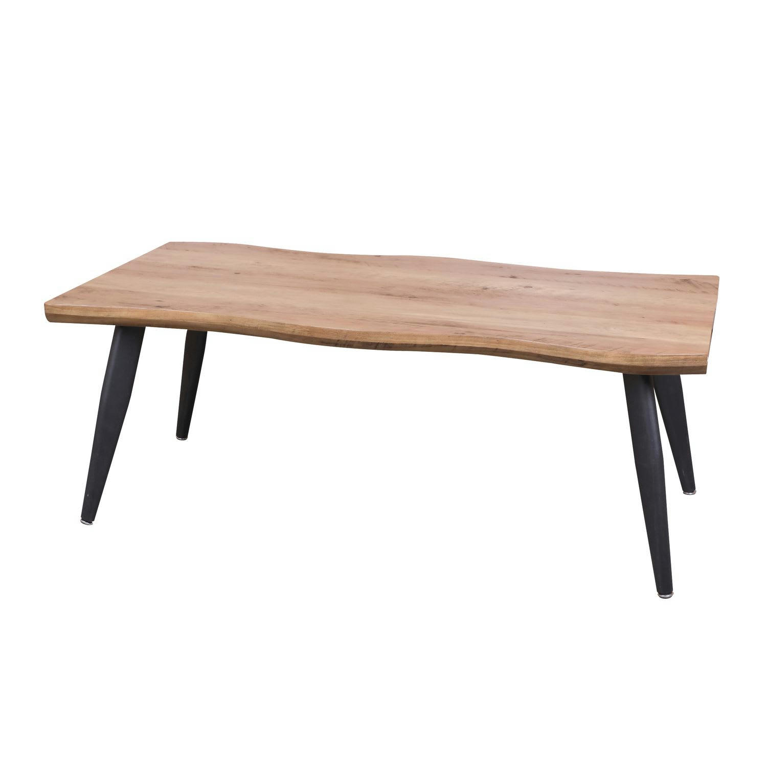 RUSTI - Table basse en mdf et métal marron