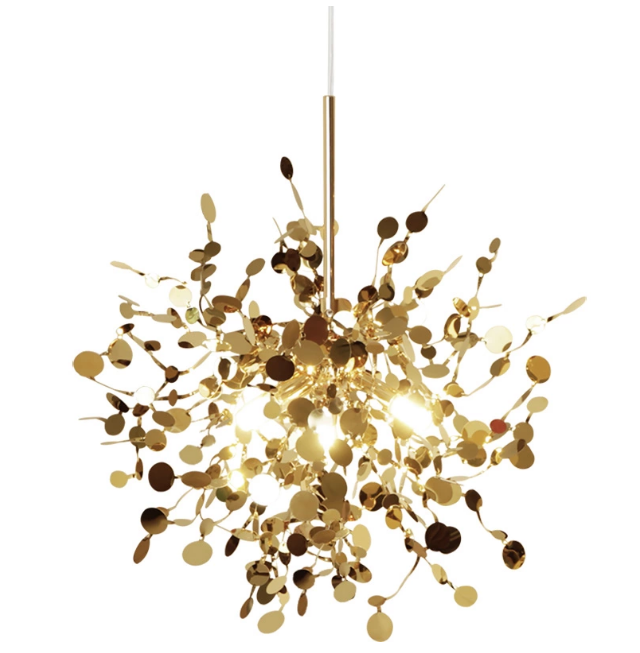 LAMPA WISZĄCA MONETTI 40cm złota ELEGANCKA