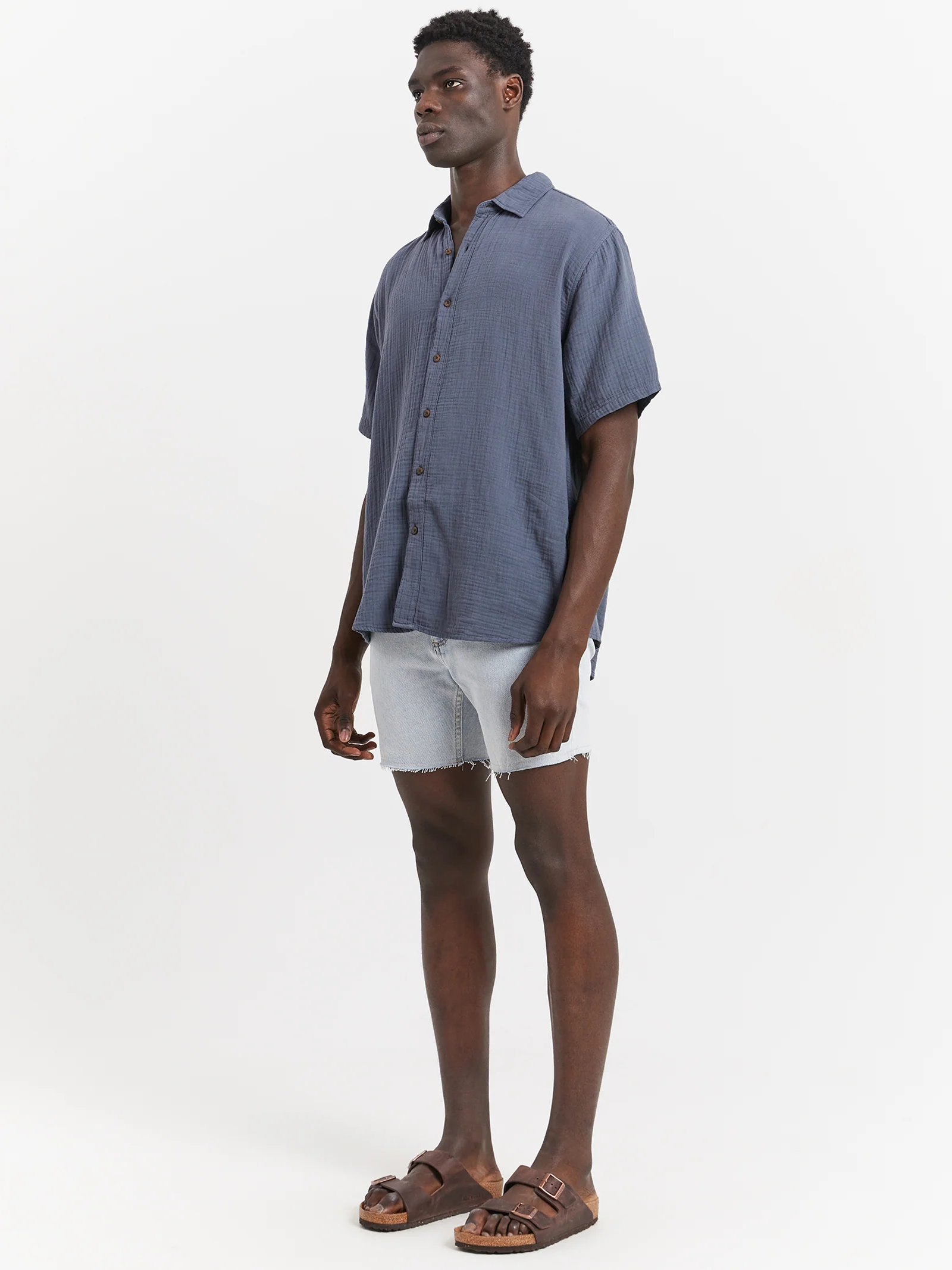 Minimal Seersucker Short Sleeve Shirt