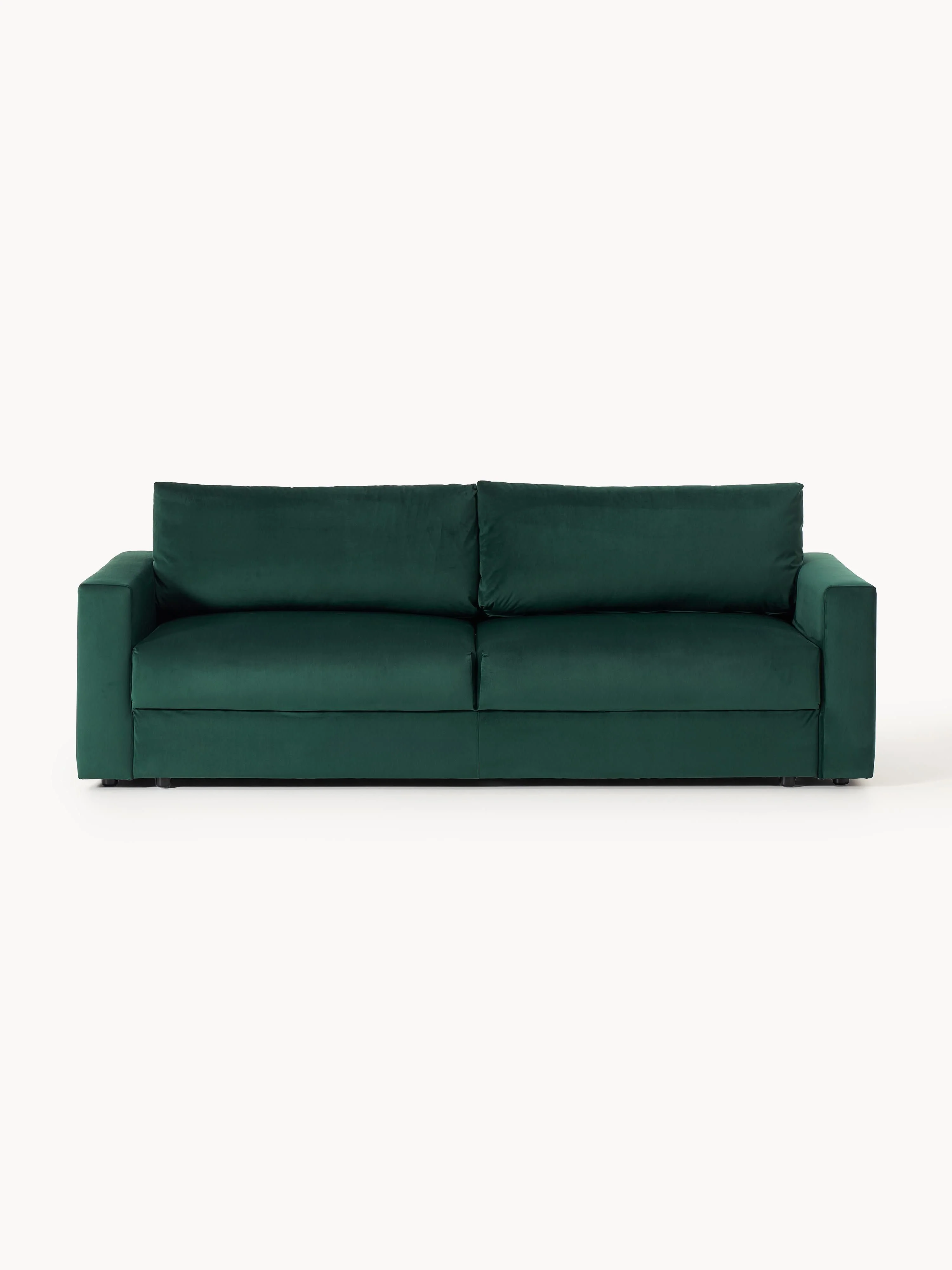 Samt-Schlafsofa Tasha (3-Sitzer) mit Stauraum