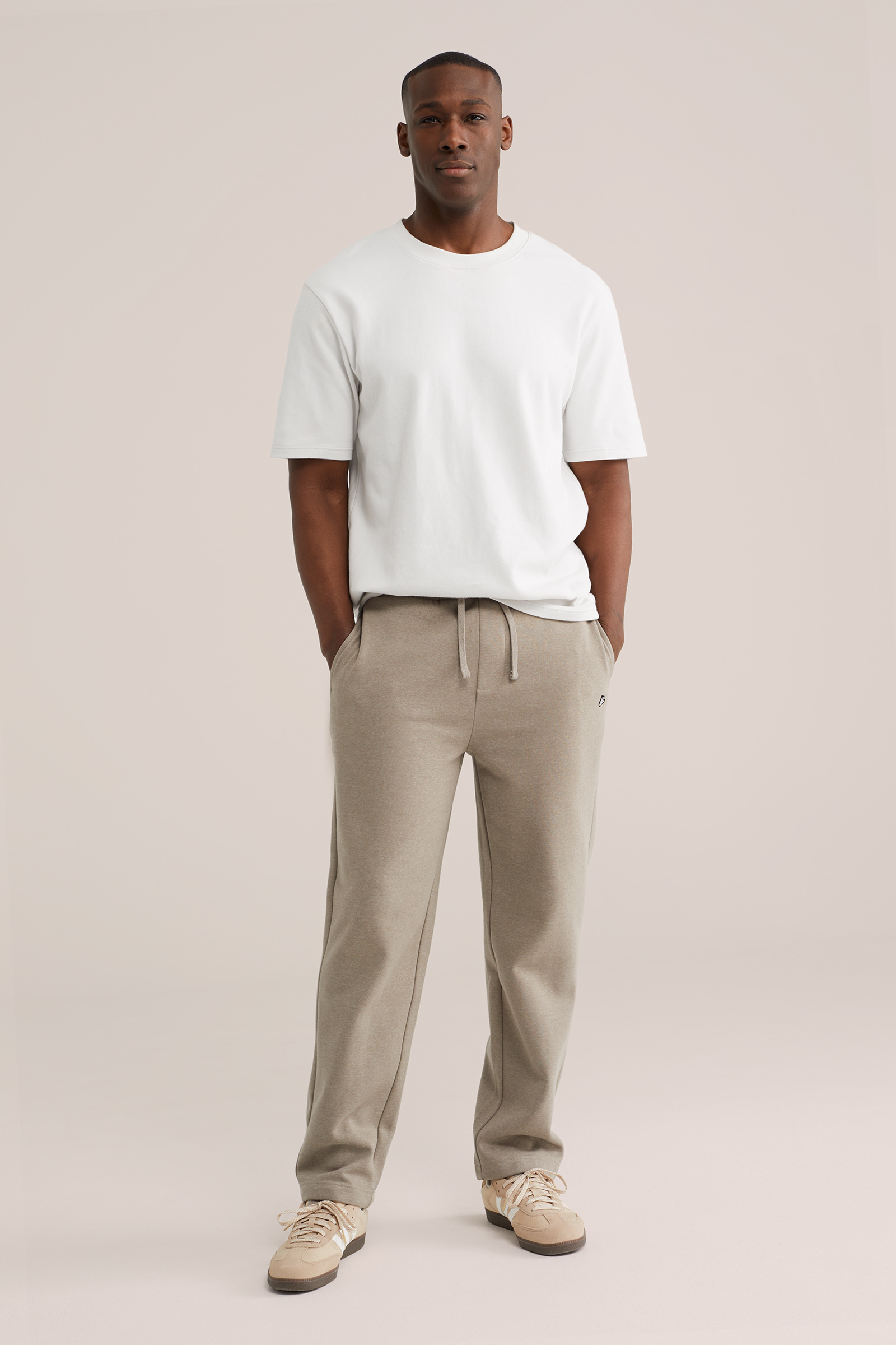 Heren straight fit joggingsbroek