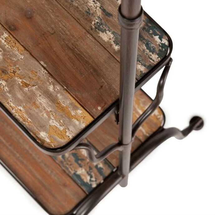 Daily Boutik Rustic Entryway Hanger Bench Storage Hall Tree - 25 x 21 x 69