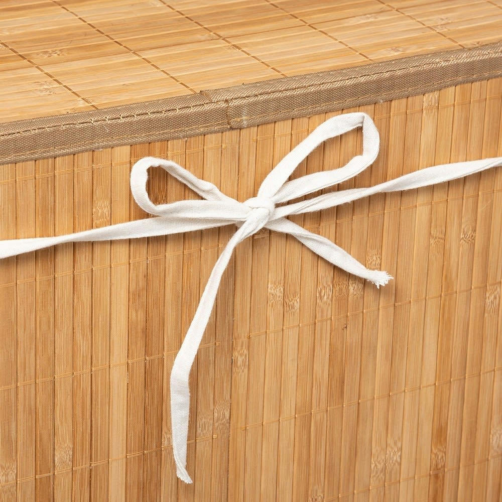 - Panier à linge bambou naturel