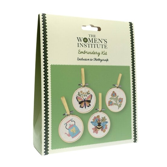 WI Garden Embroidery Hoop Kit 4 Pack