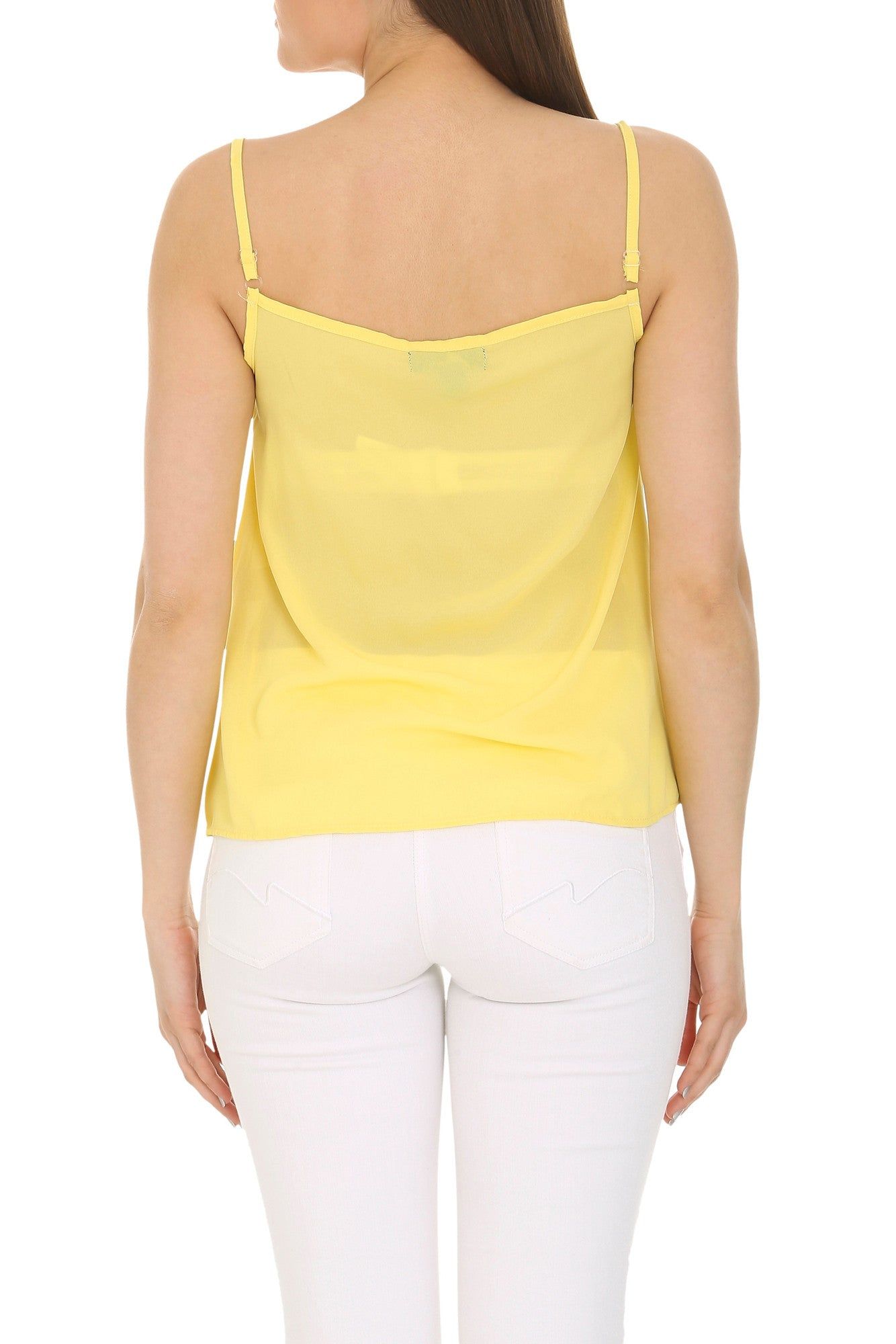 Cutie London Ruffle Front Camisole Top