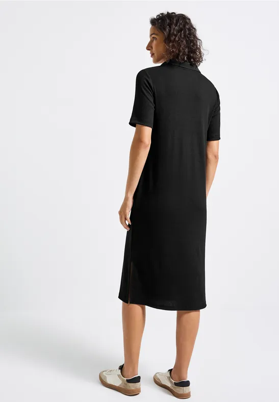 Polokleid mit Rippstruktur