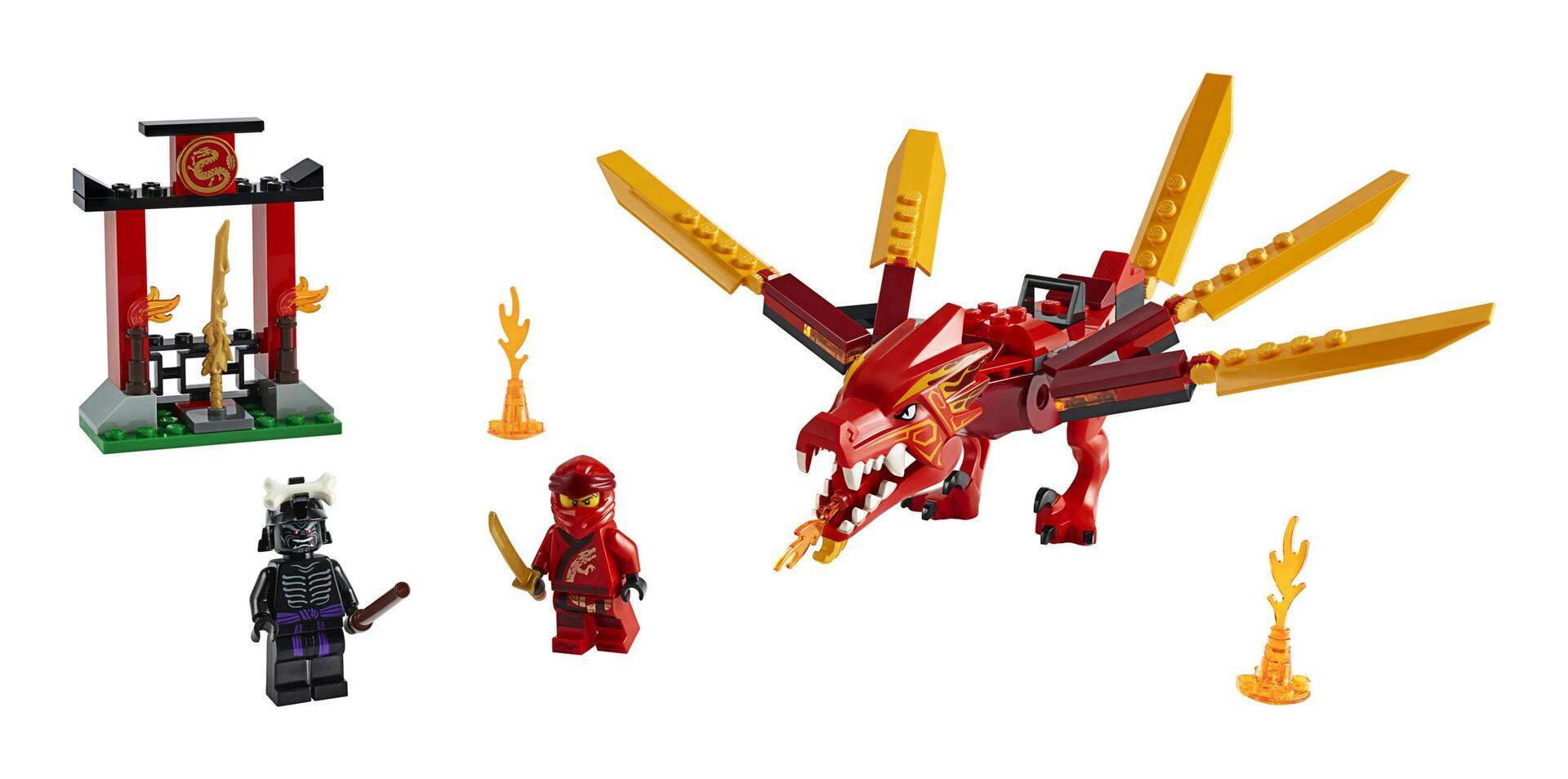 LEGO® NINJAGO® Legacy Kai’s Fire Dragon 71701 Building Toy Kit For Kids, Ages 4+