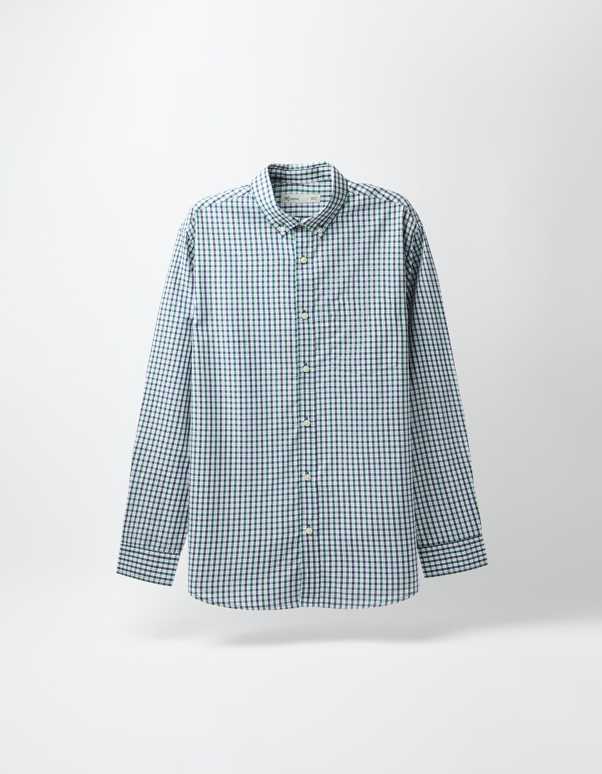 Camisa Xadrez, Homem, Verde Escuro