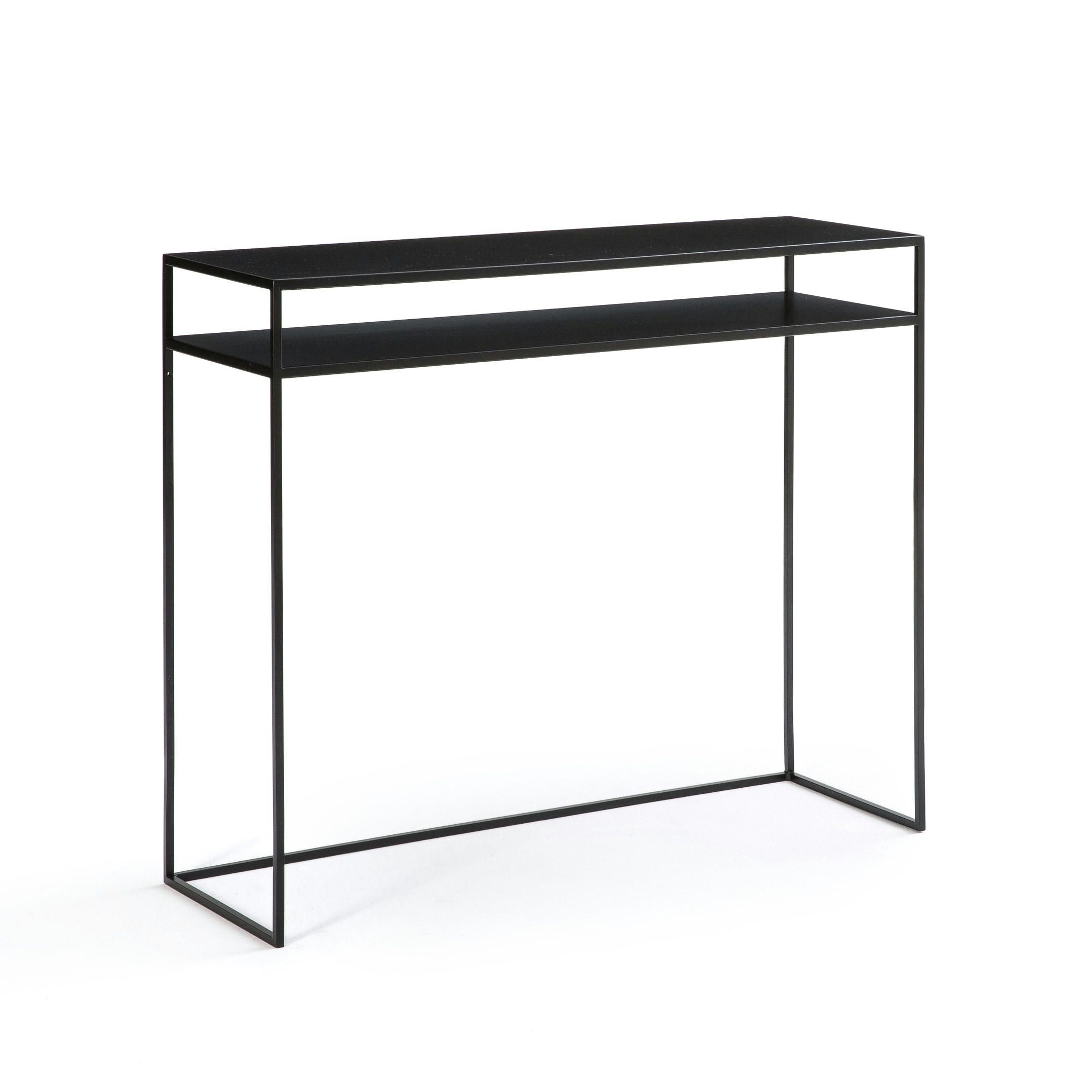 Console double plateau en métal acier, Hiba