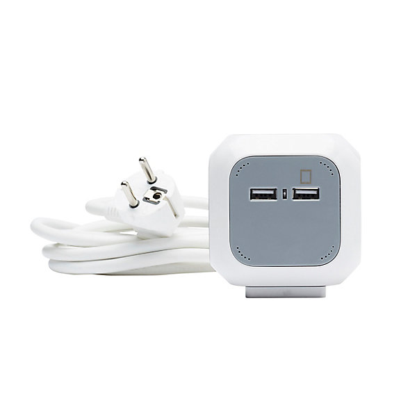 Multiprise 4 prises Diall CUBE &USB 3m
