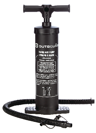 Outbound Hammer 19-In Hand Air Pump w/ Flexible Hose & Valve Nozzles, Inflates/Deflates