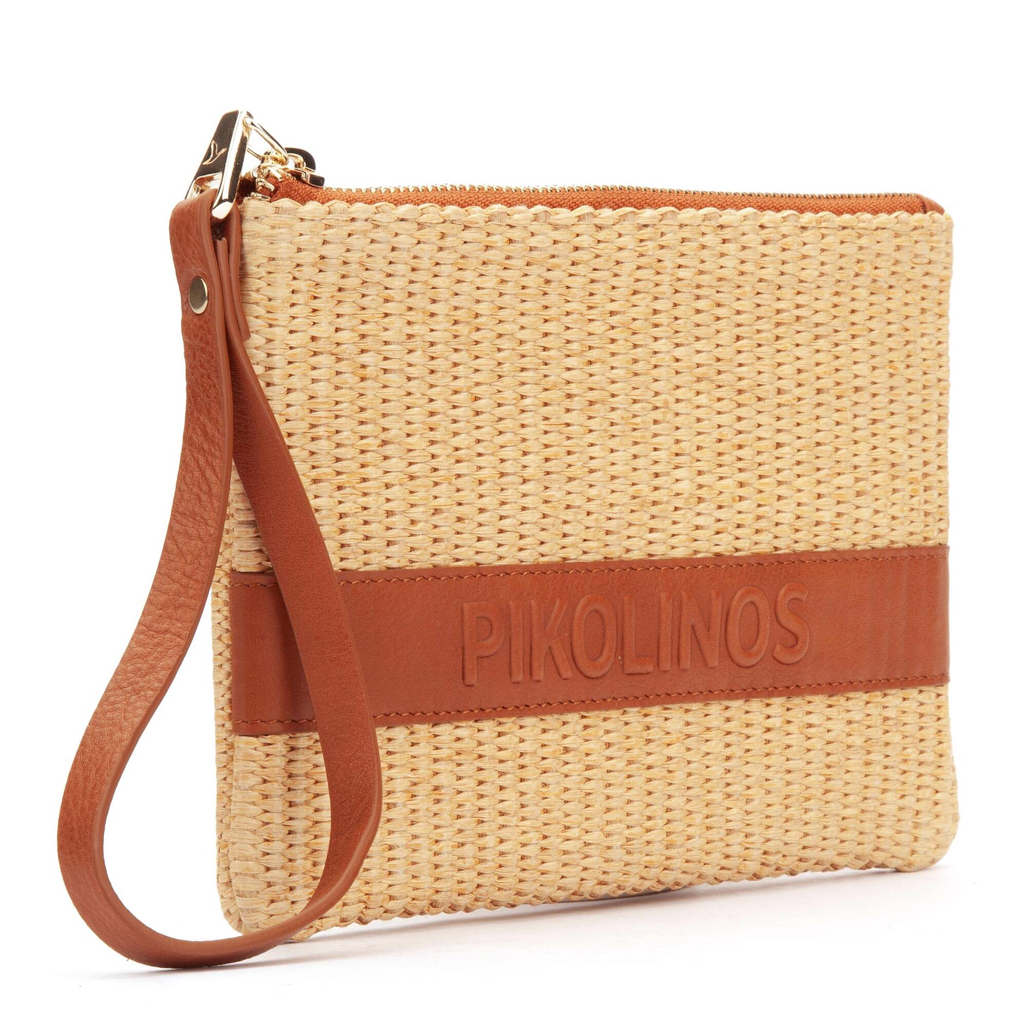 ALTAFULLA - Bolso de mano de rafia y piel para mujer