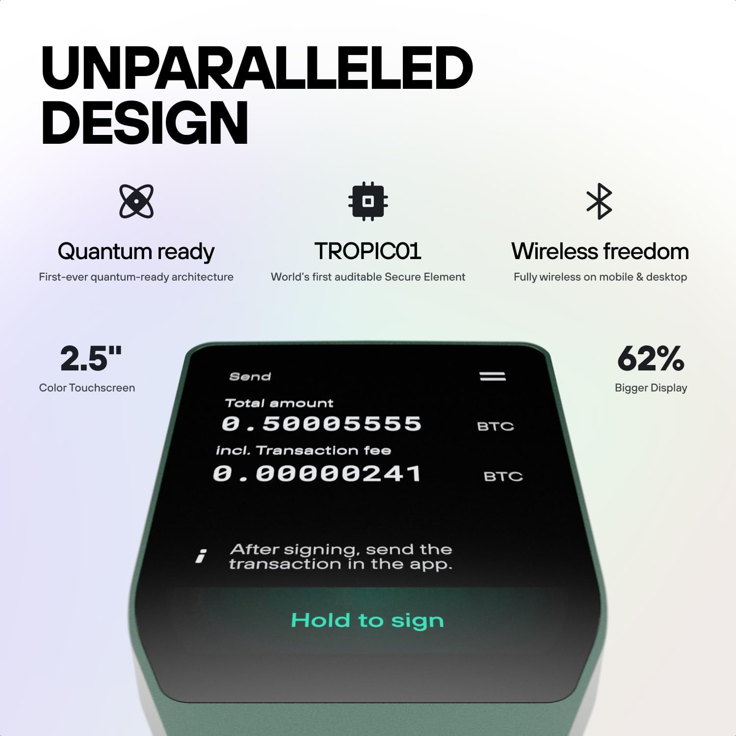 Trezor Safe 7 - Crypto Hardware Wallet with Bluetooth  Color Touchscreen  Transparent Secure Element  Quantum-Ready (Charcoal Black)