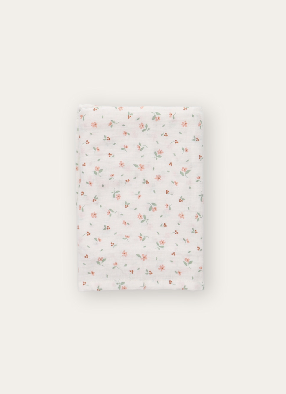 LANGE PETITES FLEURS EN GAZE DE COTON ÉCRU