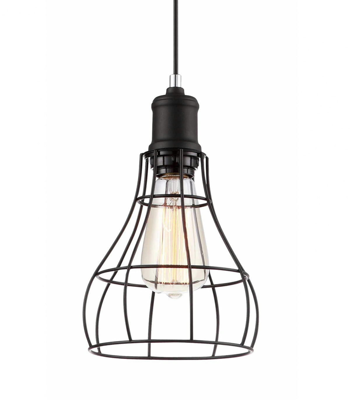 HOUSTON - Suspension en métal noir d. 16 cm